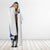 Custom Iceland Football Hooded Blanket Blue with Flag Style