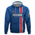 Custom Iceland Football Hoodie Blue with Flag Style