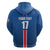 Custom Iceland Football Hoodie Blue with Flag Style
