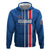 Custom Iceland Football Hoodie Blue with Flag Style