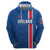 Custom Iceland Football Hoodie Blue with Flag Style
