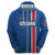 Custom Iceland Football Hoodie Blue with Flag Style