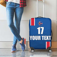 Custom Iceland Football Luggage Cover Blue with Flag Style