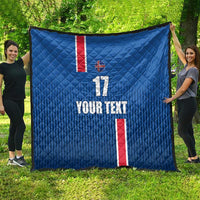 Custom Iceland Football Quilt Blue with Flag Style