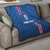Custom Iceland Football Quilt Blue with Flag Style