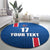 Custom Iceland Football Round Carpet Blue with Flag Style