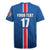 Custom Iceland Football Rugby Jersey Blue with Flag Style