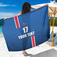 Custom Iceland Football Sarong Blue with Flag Style