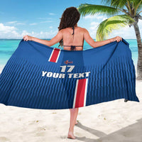 Custom Iceland Football Sarong Blue with Flag Style