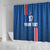 Custom Iceland Football Shower Curtain Blue with Flag Style