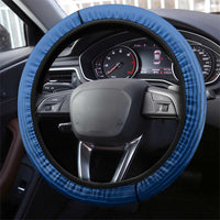 Iceland Football Steering Wheel Cover Blue with Flag Style