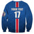 Custom Iceland Football Sweatshirt Blue with Flag Style