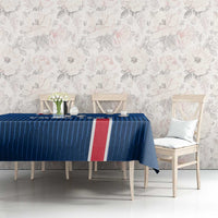 Custom Iceland Football Tablecloth Blue with Flag Style