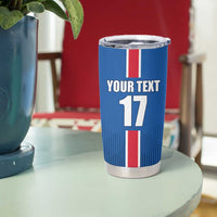Custom Iceland Football Tumbler Cup Blue with Flag Style