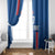 Custom Iceland Football Window Curtain Blue with Flag Style