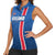 Custom Iceland Football Women Sleeveless Polo Shirt Blue with Flag Style
