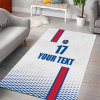 Custom Iceland Football Area Rug White with Flag Style