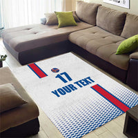 Custom Iceland Football Area Rug White with Flag Style