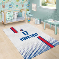 Custom Iceland Football Area Rug White with Flag Style