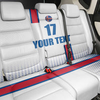 Custom Iceland Football Back Car Seat Cover White with Flag Style