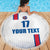 Custom Iceland Football Beach Blanket White with Flag Style