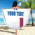 Custom Iceland Football Beach Blanket White with Flag Style