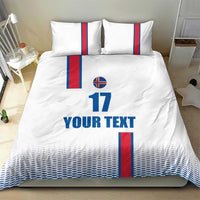 Custom Iceland Football Bedding Set White with Flag Style