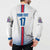 Custom Iceland Football Button Sweatshirt White with Flag Style