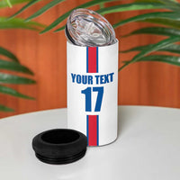 Custom Iceland Football 4 in 1 Can Cooler Tumbler White with Flag Style