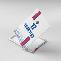 Custom Iceland Football Canvas Wall Art White with Flag Style