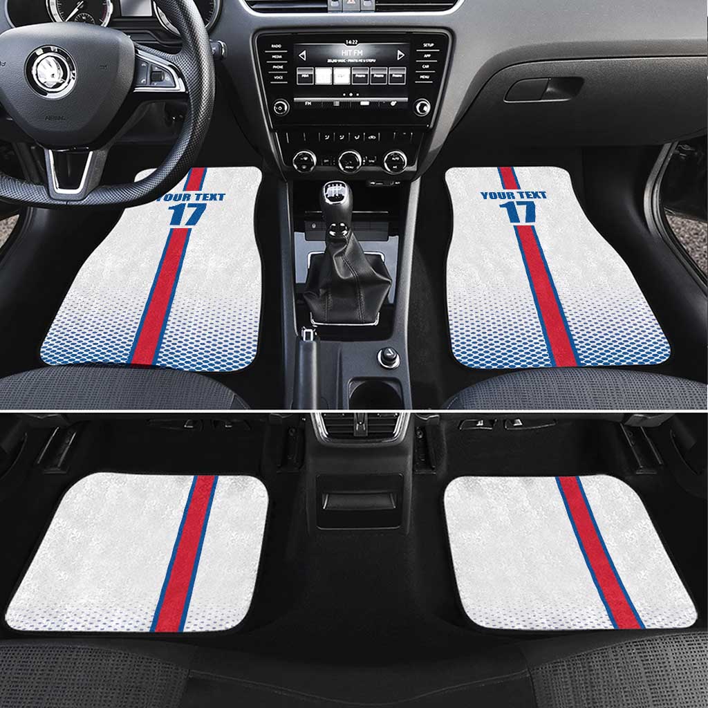 Custom Iceland Football Car Mats White with Flag Style