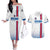 Custom Iceland Football Couples Matching Off The Shoulder Long Sleeve Dress and Hawaiian Shirt White with Flag Style