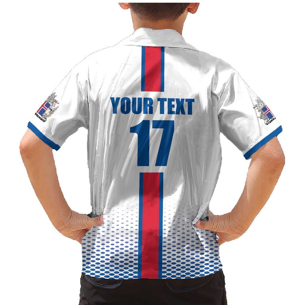 Custom Iceland Football Family Matching Mermaid Dress and Hawaiian Shirt White with Flag Style