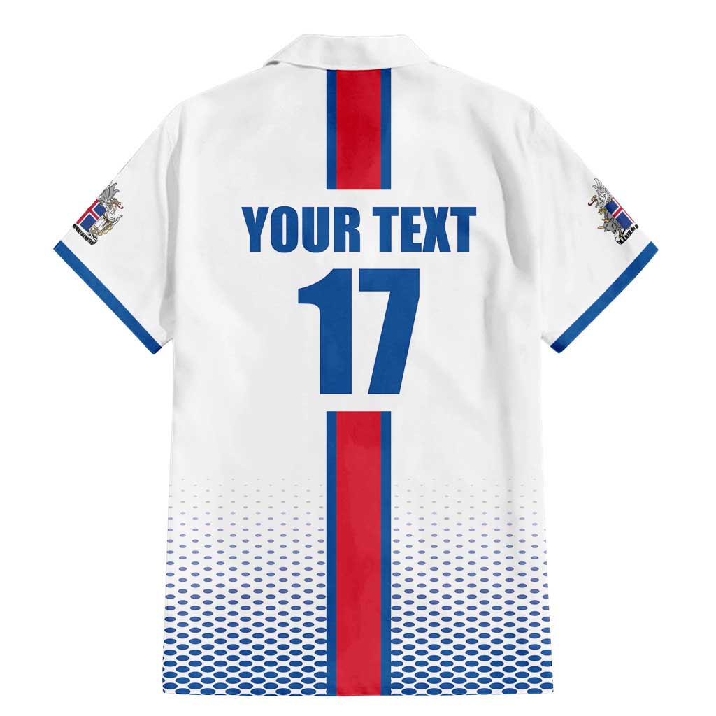 Custom Iceland Football Family Matching Mermaid Dress and Hawaiian Shirt White with Flag Style