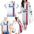 Custom Iceland Football Family Matching Off The Shoulder Long Sleeve Dress and Hawaiian Shirt White with Flag Style