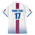 Custom Iceland Football Family Matching Off The Shoulder Long Sleeve Dress and Hawaiian Shirt White with Flag Style