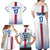 Custom Iceland Football Family Matching Off Shoulder Maxi Dress and Hawaiian Shirt White with Flag Style