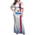 Custom Iceland Football Family Matching Off Shoulder Maxi Dress and Hawaiian Shirt White with Flag Style