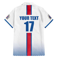 Custom Iceland Football Family Matching Summer Maxi Dress and Hawaiian Shirt White with Flag Style