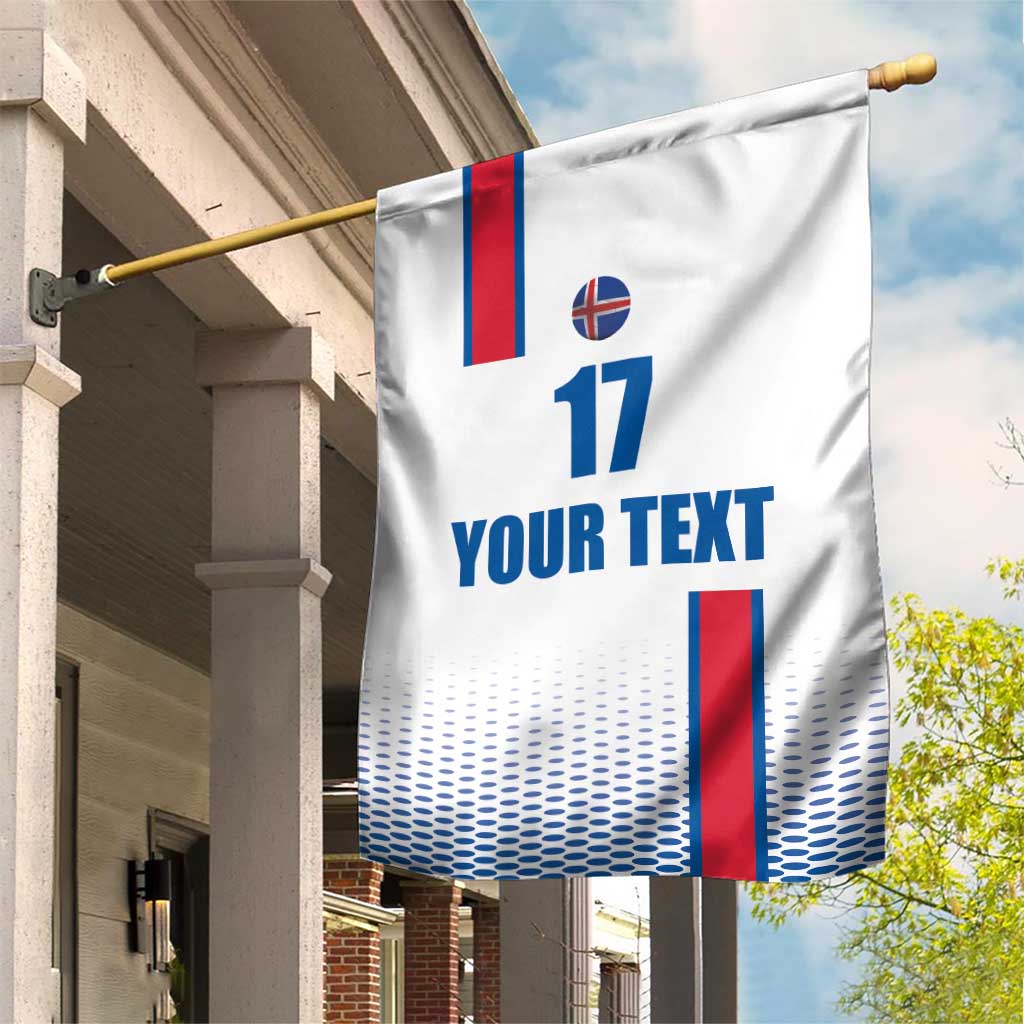 Custom Iceland Football Garden Flag White with Flag Style