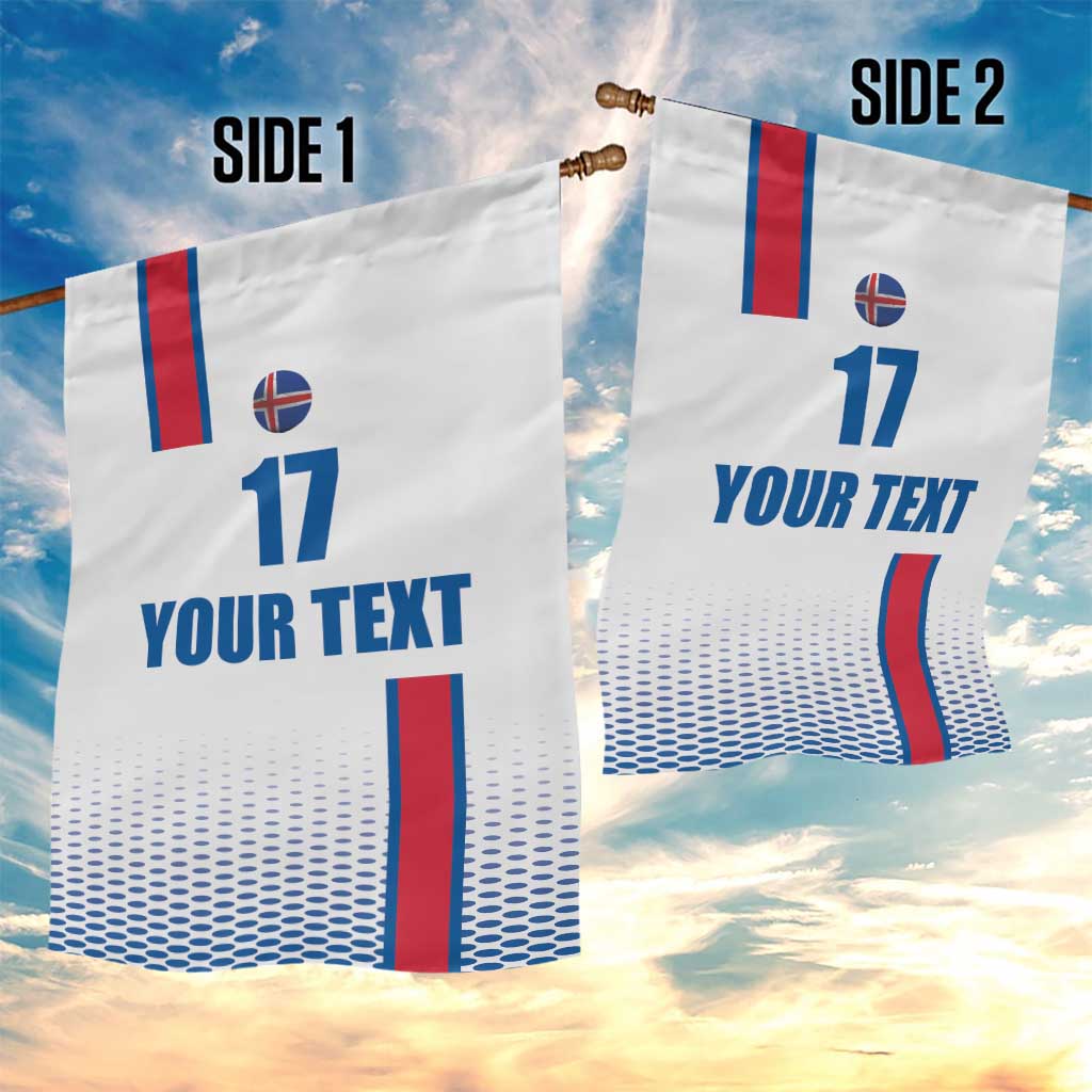 Custom Iceland Football Garden Flag White with Flag Style