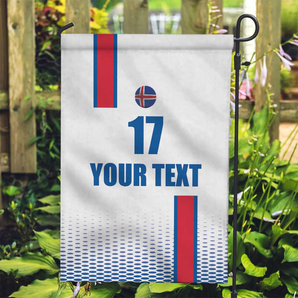 Custom Iceland Football Garden Flag White with Flag Style