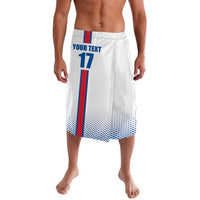 Custom Iceland Football Lavalava White with Flag Style