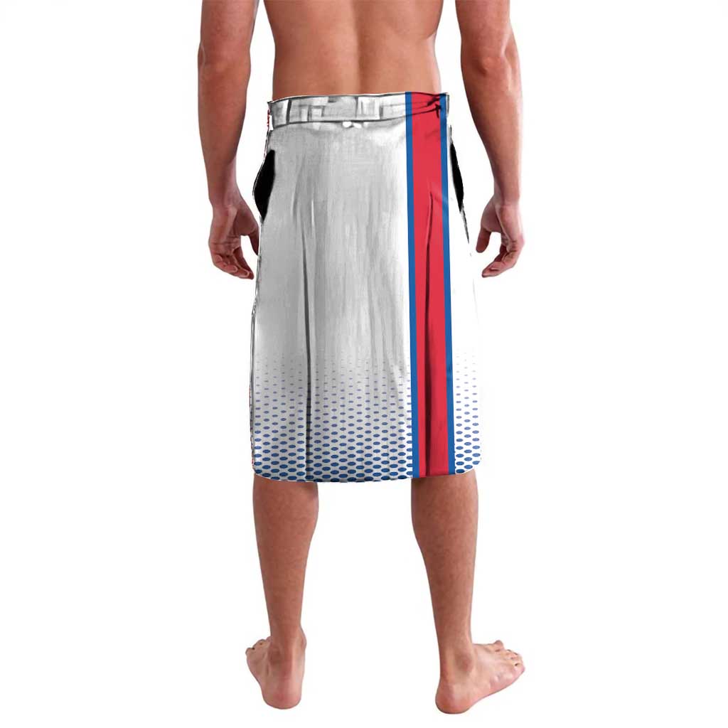 Custom Iceland Football Lavalava White with Flag Style