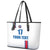Custom Iceland Football Leather Tote Bag White with Flag Style
