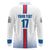 Custom Iceland Football Long Sleeve Polo Shirt White with Flag Style