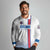 Custom Iceland Football Long Sleeve Polo Shirt White with Flag Style