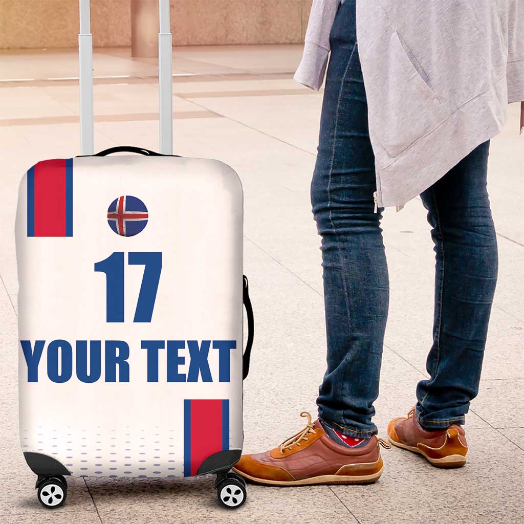 Custom Iceland Football Luggage Cover White with Flag Style