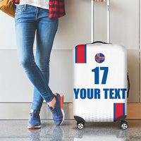 Custom Iceland Football Luggage Cover White with Flag Style
