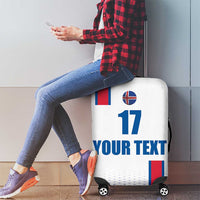 Custom Iceland Football Luggage Cover White with Flag Style